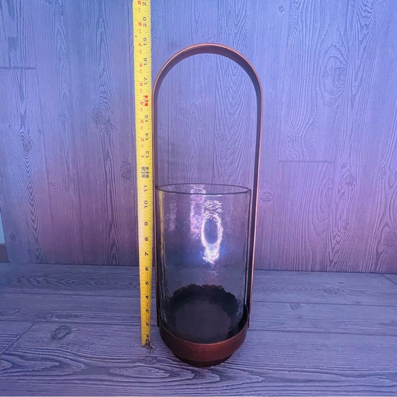 Heavy metal lantern decoration garden decor glass insert planter candel holder - Picture 4 of 4